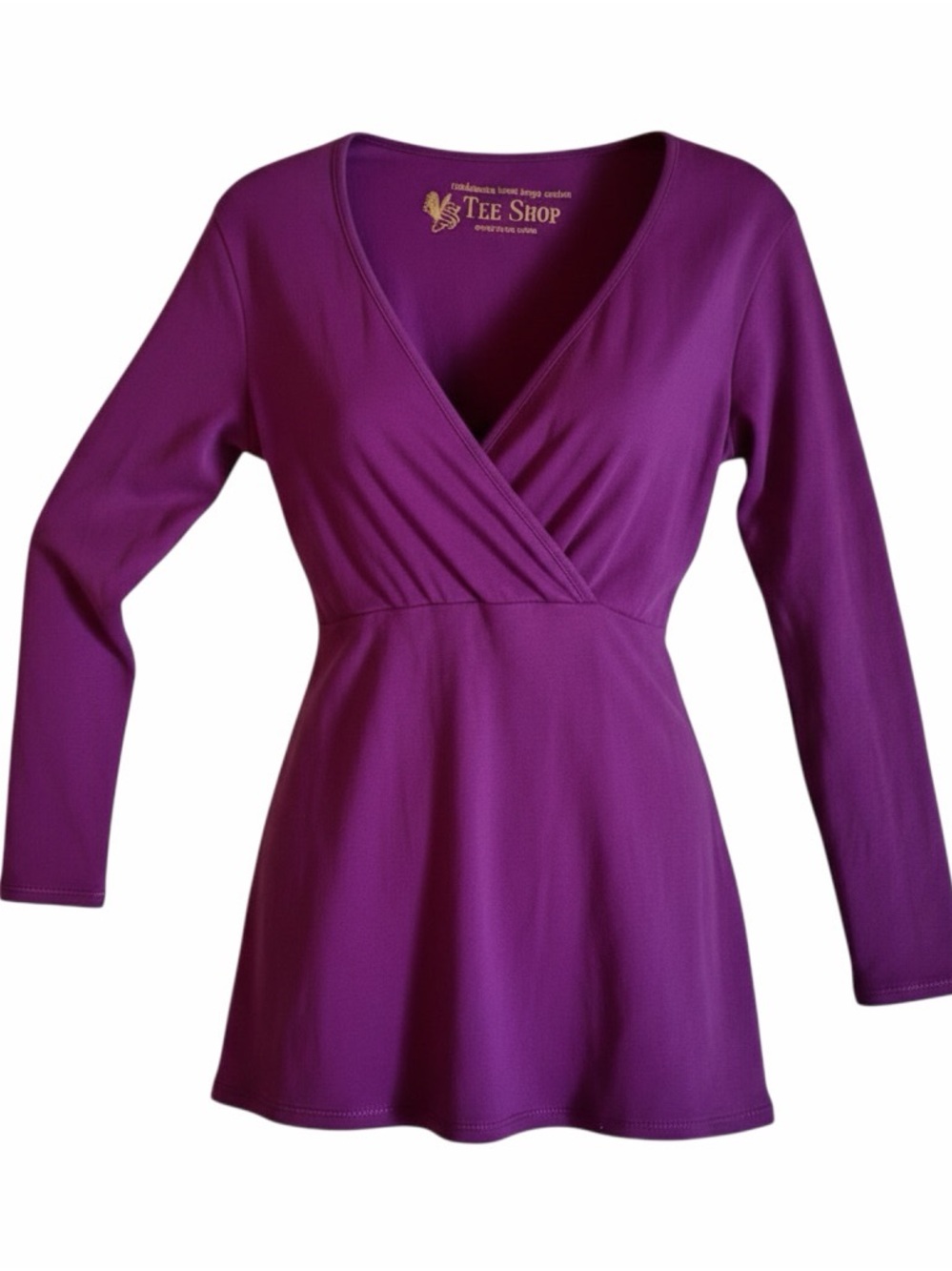 Vintage Victoria's Secret "Tee Shop" Plum Wrap Top - Size M - ***Rare Y2K